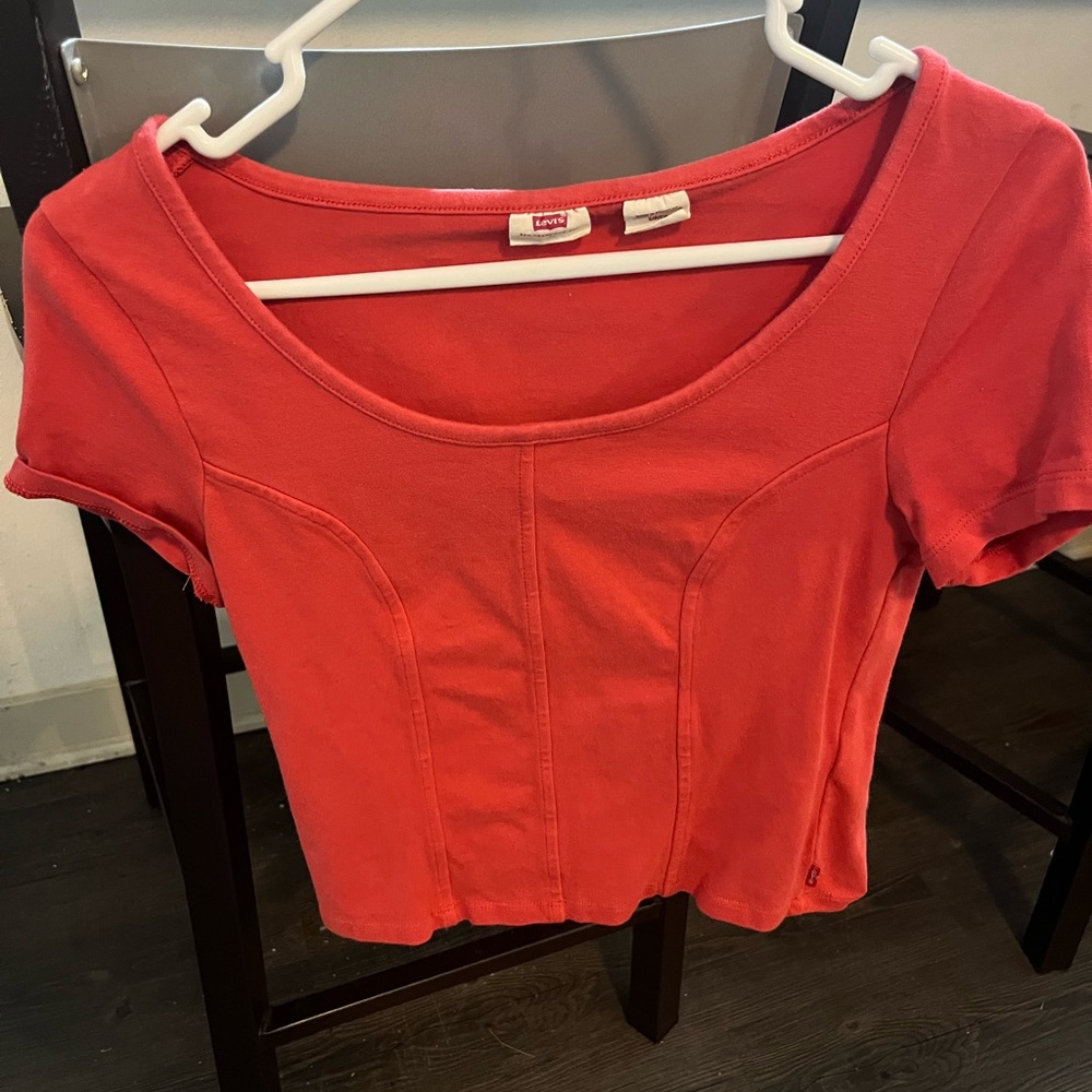 Levi's Red Fitted Top